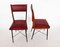 Mid-Century Italian Chestnut and Leatherette Chairs, 1950s, Set of 4, Image 16
