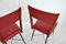 Mid-Century Italian Chestnut and Leatherette Chairs, 1950s, Set of 4, Image 15