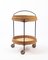 Rattan & Black Metal Tea Cart, 1960s 1