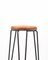 Dutch Wood & Black Metal Barstool, 1960s, Image 2