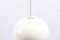 Lampe à Suspension Spheric Blanche en Plastique de Staff, 1970s 2