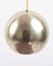Lampada a sospensione sferica in metallo dorato di Staff, anni '70, Immagine 2