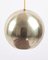 Spheric Golden Metal Pendant Lamp from Staff, 1970s 2