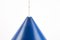 Blue Cone Pendant Lamp by Verner Panton, 1960s 2