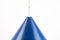 Lámpara colgante Blue Cone de Verner Panton, años 60, Imagen 2