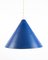 Lámpara colgante Blue Cone de Verner Panton, años 60, Imagen 1