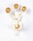White Floral Metal Set with Chandelier & Sconce, 1970s 5
