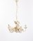 White Floral Metal Set with Chandelier & Sconce, 1970s, Image 2