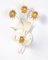White Floral Metal Set with Chandelier & Sconce, 1970s 6