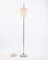 Chromed Tulip Floor Lamp with Fiberglass Shade, 1960s 1