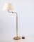 Golden Metal Floor Lamp with Swivelling Arm, 1960s, Image 3