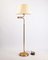 Golden Metal Floor Lamp with Swivelling Arm, 1960s 2