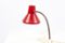 Lámpara de mesa de metal rojo, años 50, Imagen 4