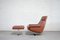 Model 802 Lounge Chair and Ottoman by Werner Langenfeld for ESA, 1970s 1