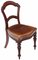 Antique Victorian Leather & Walnut Balloon Back Dining Chairs, 1880s, Set of 6 5