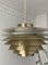 Vintage Brass Verona Pendant Lamp by Svend Middelboe for Føg & Mørup 3