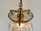 Mid-Century Glass and Brass Pendant Lamp 5