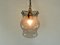 Mid-Century Glass and Brass Pendant Lamp 3