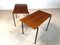 Tavolini minimalisti in legno di noce e acciaio, anni '60, set di 2, Immagine 4