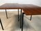 Tavolini minimalisti in legno di noce e acciaio, anni '60, set di 2, Immagine 15