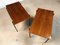 Tavolini minimalisti in legno di noce e acciaio, anni '60, set di 2, Immagine 9