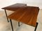 Tavolini minimalisti in legno di noce e acciaio, anni '60, set di 2, Immagine 16