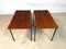 Minimalist Walnut & Steel Stacking Side Tables, 1960s, Set of 2, Image 12