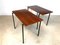 Tables d'Appoint Minimalistes en Noyer & Acier, 1960s, Set de 2 1