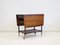 Wooden Serving Table with Black Formica Top by Ludvig Pontoppidan, 1950s, Image 1