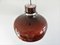 Lámpara colgante vintage de vidrio rojo marrón, años 70, Imagen 7