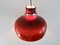 Lampe à Suspension Vintage en Verre Coloré Rouge-Marron, 1970s 2
