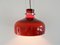 Vintage Red-Brown Colored Glass Pendant Lamp , 1970s 1