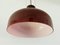Lampe à Suspension Vintage en Verre Coloré Rouge-Marron, 1970s 6