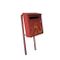 French Red Painted Mailbox, 1930s, Image 2