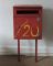 French Red Painted Mailbox, 1930s 1