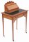 Antique Victorian Satinwood & Leather Ladies Writing Desk, Image 5