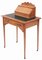 Antique Victorian Satinwood & Leather Ladies Writing Desk, Image 1