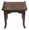 Antique Victorian Chinoiserie Elm Stool 1