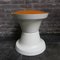 Tabouret Vintage avec Assise Orange, 1970s 1