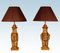 Lampen aus chinesischer Keramik & vergoldeter Bronze, 19. Jh., 2er Set 1