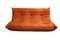 Modulares Togo Sofa Set in Orange von Michel Ducaroy für Ligne Roset, 1970er 6