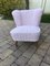 Mid-Century Pink Faux Fur Cocktail Chair 1