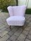 Mid-Century Pink Faux Fur Cocktail Chair, Image 1