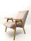Vintage Violet Velvet & Bentwood Armchair from TON, 1960s, Image 1