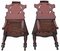 19th Century Victorian Carved Mahogany Side Chairs, Set of 2 7