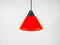 Red Glass Pendant Lamp from Limburg, 1970s 1