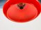 Red Glass Pendant Lamp from Limburg, 1970s 4