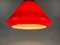 Lampada a sospensione in vetro rosso di Limburg, anni '70, Immagine 2
