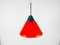 Red Glass Pendant Lamp from Limburg, 1970s 7