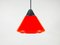 Red Glass Pendant Lamp from Limburg, 1970s, Image 5